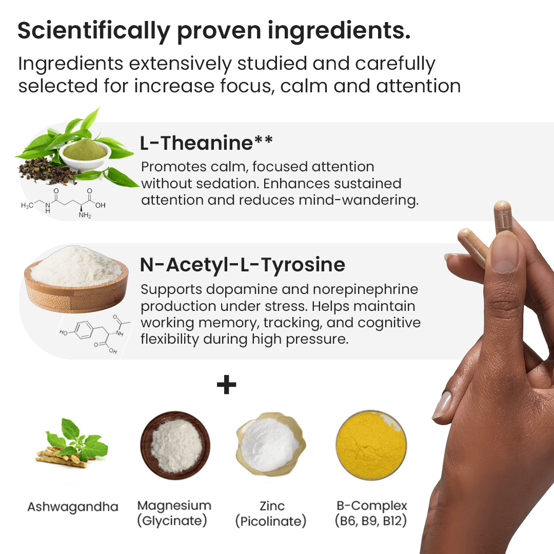 Product packaging with scientific ingredients list on a white background