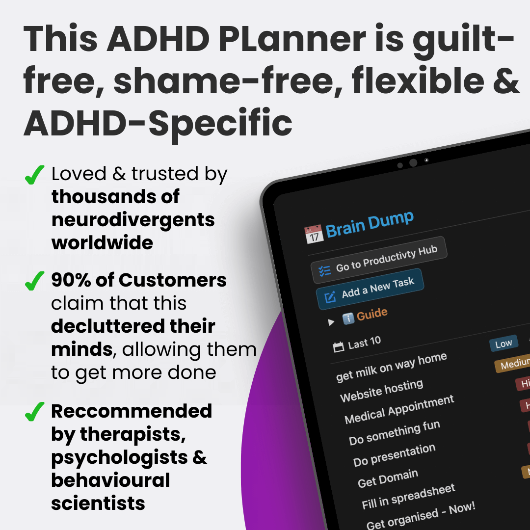The PeakFlowSpace™ All-in-one ADHD Planner + AI Coach