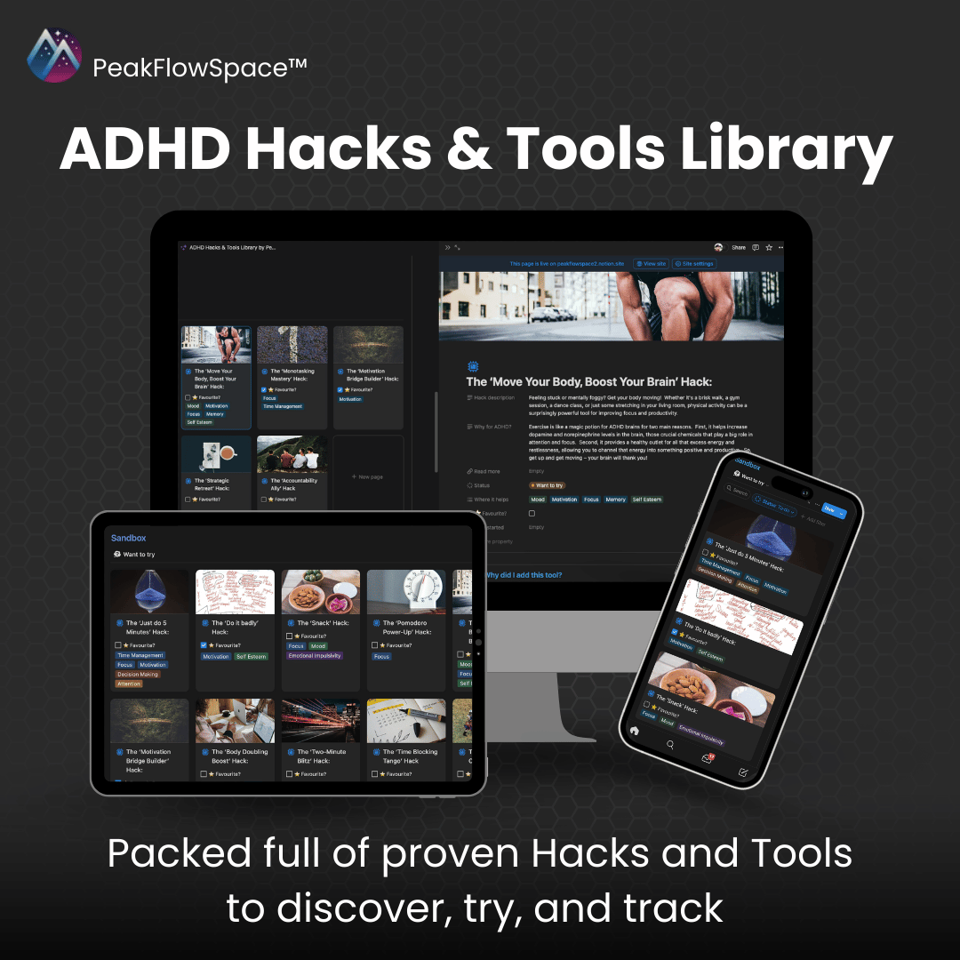 Hacks Library - Proven Techniques To Manage ADHD