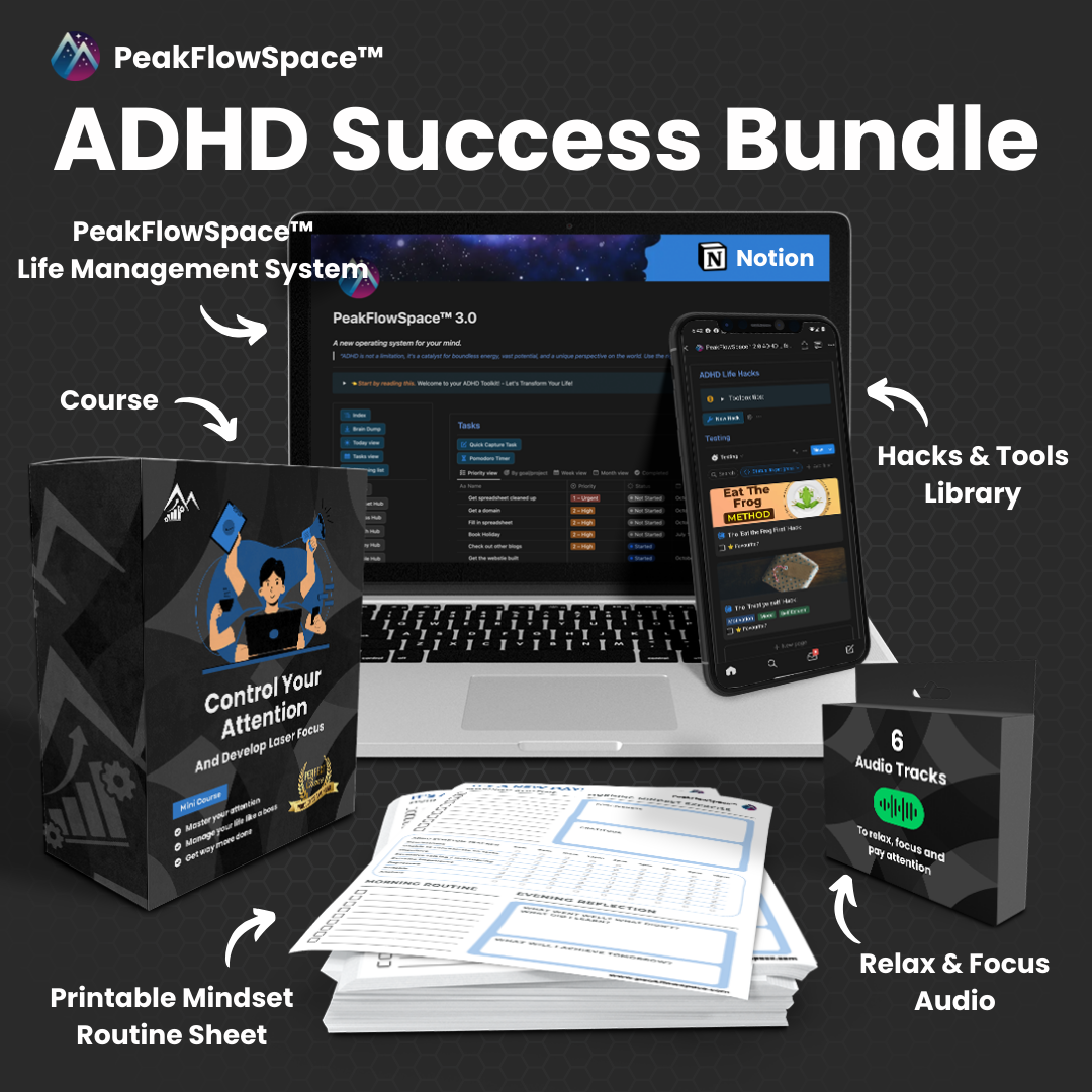 PeakFlowSpace™ ADHD Success Bundle