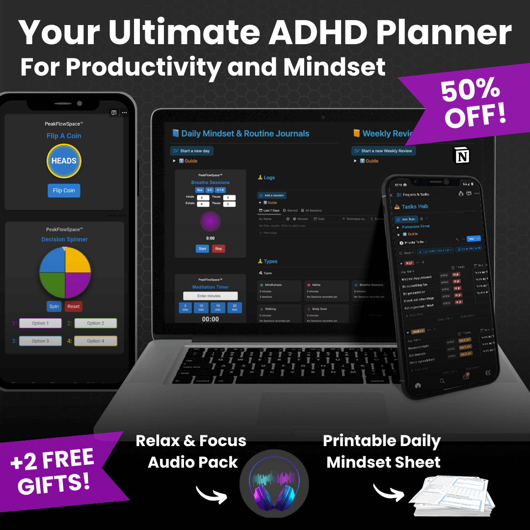 The PeakFlowSpace™ Ultimate ADHD Planner