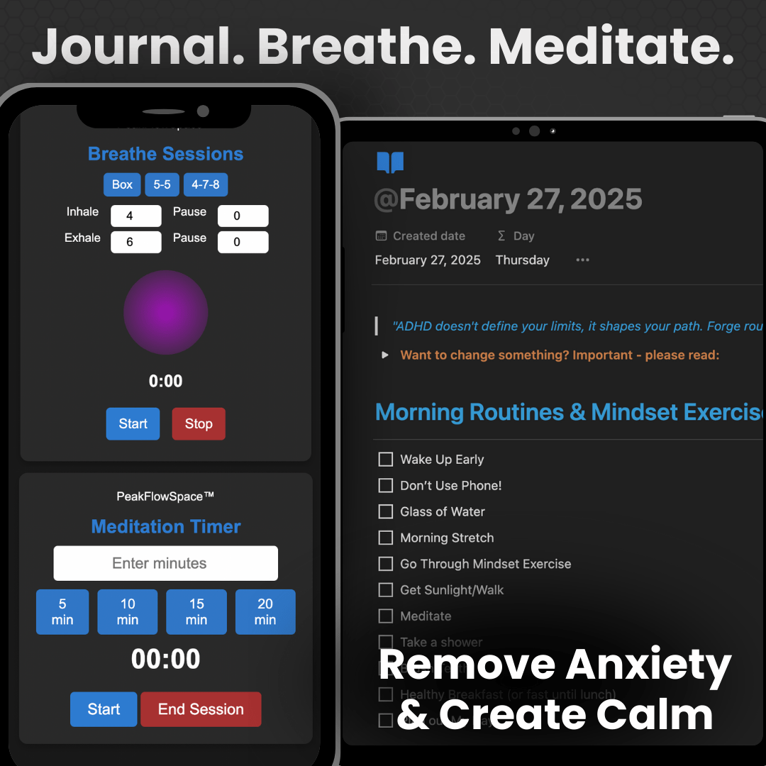 The PeakFlowSpace™ Ultimate ADHD Planner