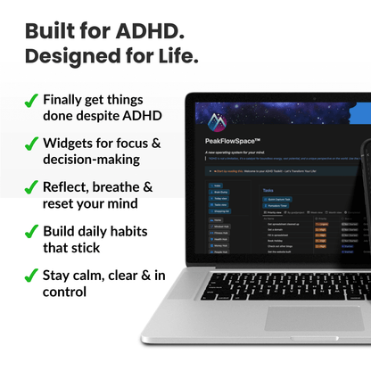 The PeakFlowSpace™ Bundle: ADHD Planner + All Add-Ons