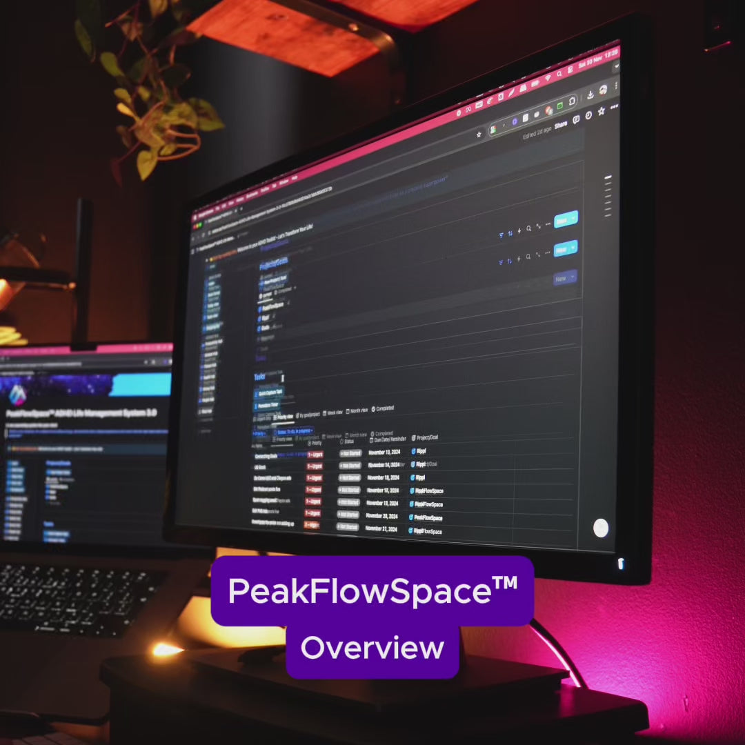 The PeakFlowSpace™ Ultimate ADHD Planner